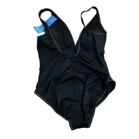 Vtg Magic Suit One Piece Swimsuit Size Small Deep V-Neck Beach Coastal Vacation - Picture 5 of 5